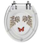 Tampa De Vaso Acrílico Transparente Com Borboleta Vermelha