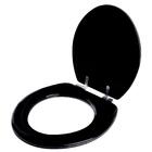 Tampa De Vaso Almofadada Com Amortecedor Oval Preta