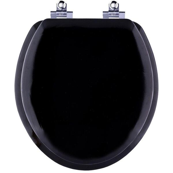 Tampa De Vaso Almofadada Com Amortecedor Oval Preta