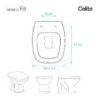 Tampa De Vaso Almofadado Com Amortecedor Fit Branco Para Baci