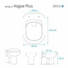 Tampa De Vaso Almofadado Com Amortecedor Vogue Plus Bege Clar