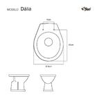 Tampa De Vaso Almofadado Dalia Branco Para Bacia Fiori 6lpf