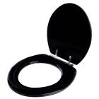 Tampa De Vaso Almofadado Dalia Preto Para Bacia Fiori 6lpf