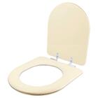 Tampa De Vaso Almofadado Soft Close Carrara Bege Claro Para B