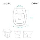 Tampa De Vaso Almofadado Soft Close Fit Bege Claro Para Bacia