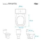 Tampa De Vaso Amarilis Branco Para Bacia Fiori 6lpf