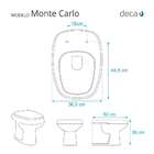 Tampa De Vaso Antibacteriano Soft Close Monte Carlo P/ Deca