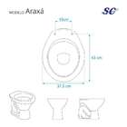 Tampa De Vaso Araxa Branco Para Bacia Santa Clara 6lpf