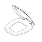 Tampa De Vaso Assento Sanitário Thema Almofadado BEGE Herc