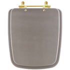 Tampa De Vaso Boss Gris Para Bacia Incepa Com Ferragem Dourada