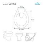 Tampa De Vaso Carina Branco Para Bacia Ideal Standard Com Fer