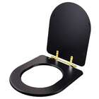 Tampa De Vaso Carrara Preto Fosco Para Bacia Deca Com Ferrage