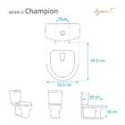 Tampa De Vaso Champion Branco Para Bacia Agnest 6lpf