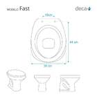 Tampa De Vaso Com Amortecedor Fast Branco Para Bacia Deca