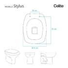 Tampa De Vaso Com Amortecedor Preta Stylus Para Louça Celite