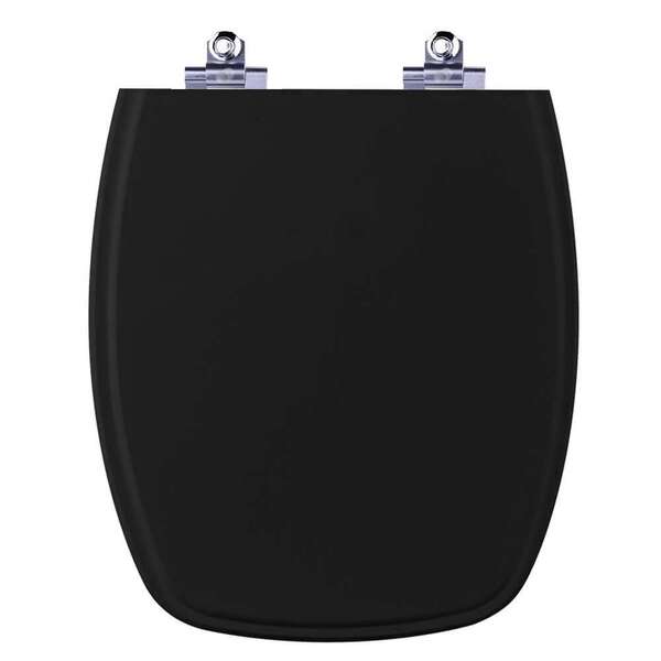 Tampa De Vaso Com Amortecedor Preta Stylus Para Louça Celite