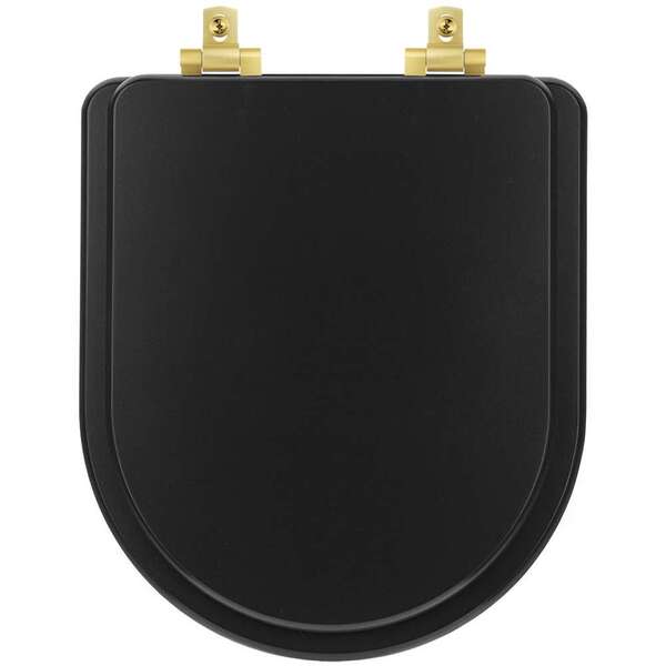 Tampa De Vaso Com Fechamento Lento Smart Onix (preto Fosco) P