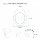 Tampa De Vaso Convencional Oval Universal Branco Vaso Deca