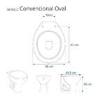 Tampa De Vaso Convencional Oval Universal Branco Vaso Deca
