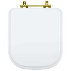 Tampa De Vaso Debba Branco Para Roca Com Ferragem Dourada