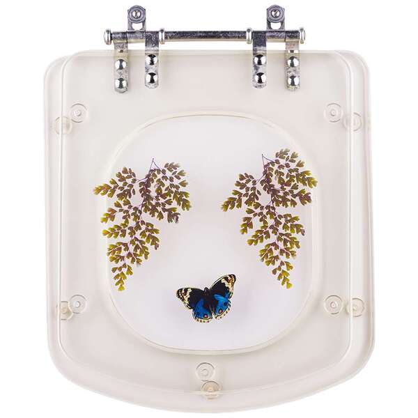 Tampa De Vaso Decorada Bali Transparente Para Bacia Incepa
