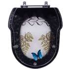 Tampa De Vaso Decorada Hampton Preto Para Louça Incepa