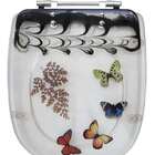 Tampa De Vaso Decorada Sabatini Preto Cristal Vaso Icasa