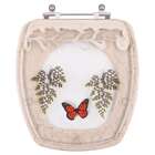 Tampa De Vaso Decorada Thema Bege Claro P/ Bacia Incepa 6lpf