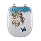 Tampa De Vaso Decorado Borboleta Donna Para Bacia Santamarina