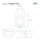 Tampa De Vaso Decorado Borboleta Happening Para Bacia Roca