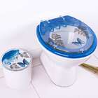 Tampa De Vaso E Lixeira Decorada Borboleta Azul Claro