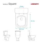 Tampa De Vaso Em Mdf Square Branco Para Bacia Lorenzetti