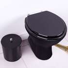 Tampa De Vaso Flamingo Preto Para Bacia Incepa 6lpf