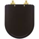 Tampa De Vaso Laqueado Com Amortecedor Carrara Marrom Fosco P