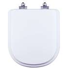 Tampa De Vaso Laqueado Com Amortecedor Square Branco Para Vas