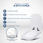 Tampa De Vaso Laqueado Com Fechamento Lento Piano Preto Fosco