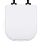 Tampa De Vaso Laqueado Com Fechamento Lento Quadra Branco Par