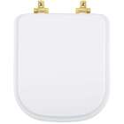 Tampa De Vaso Laqueado Com Fechamento Lento Quadra Branco Par