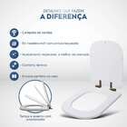 Tampa De Vaso Laqueado Com Fechamento Lento Quadra Marrom Fos