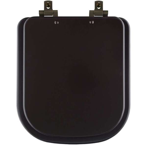 Tampa De Vaso Laqueado Com Fechamento Lento Quadra Marrom Fos