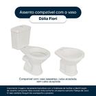 Tampa De Vaso Laqueado Dalia Branco Para Bacia Fiori 6lpf