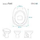 Tampa De Vaso Laqueado Fast Preto Para Bacia Deca Com Ferrage