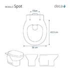 Tampa De Vaso Laqueado Spot Creme Para Bacia Deca Com Ferrage