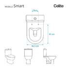 Tampa De Vaso Mdf Com Fechamento Lento Smart Onix (preto Fosc