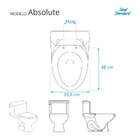 Tampa De Vaso Poliester Absolute Branco Para Bacia Ideal Stan