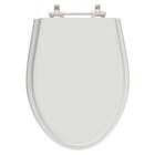 Tampa De Vaso Poliester Absolute Cinza Claro Para Bacia Ideal