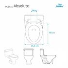 Tampa De Vaso Poliester Absolute Cinza Claro Para Bacia Ideal