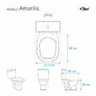 Tampa De Vaso Poliester Amarilis Branco Para Bacia Fiori