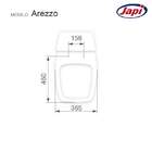 Tampa De Vaso Poliéster Arezzo Branco Para Bacia Japi 1.6gpf