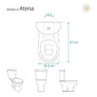 Tampa De Vaso Poliéster Atena Branco Para Bacia Hervy 6lpf